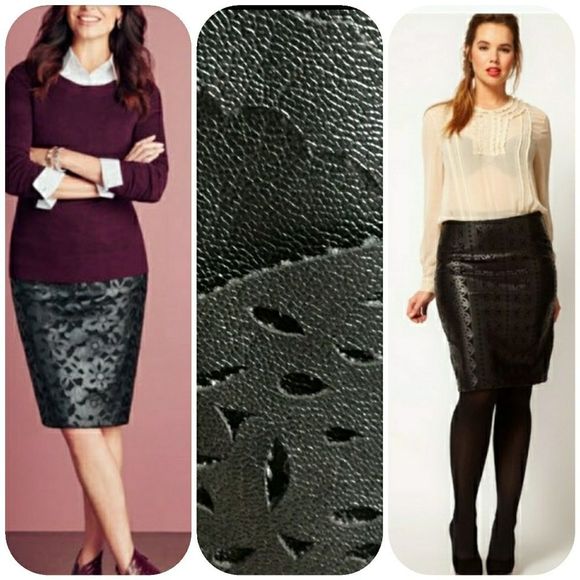 Zero Degrees Celsuis Dresses & Skirts - Women's Black Pencil Skirt with Láser Cut Detail